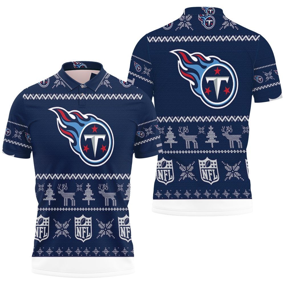 Tennessee Titans Ugly Sweatshirt Christmas 3D Polo Shirt