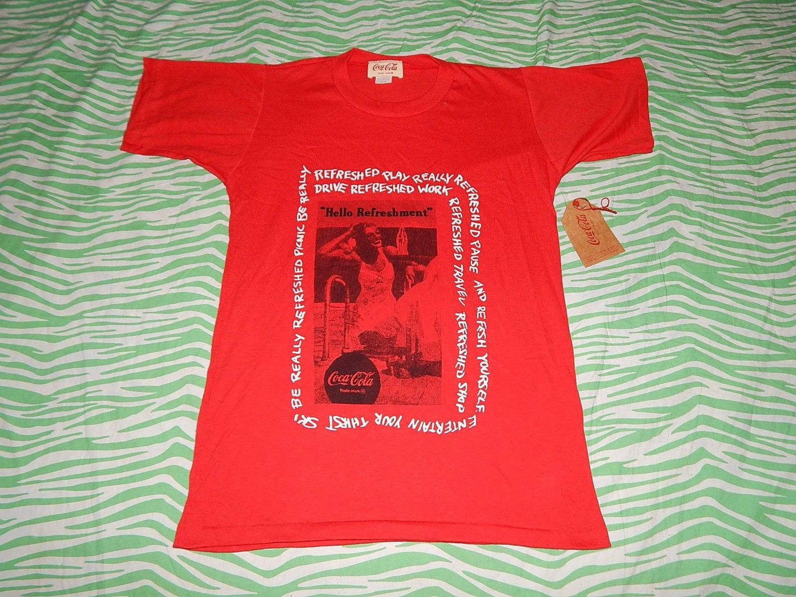 1980S Vintage Coca Cola Single Stitch Shirt – Deadstock W Tags – Coke Pepsi Tee Tshirt
