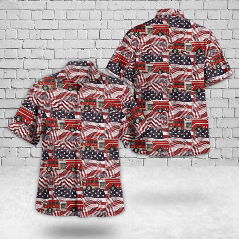 Statesville, North Carolina, Cool Springs Fire Department, 4Th Of July Hawaiian Shirt