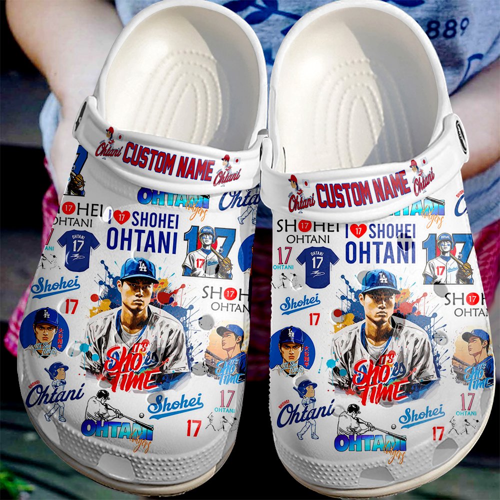 Footwearmerch Shohei Ohtani Los Angeles Dodgers MLB Sport Crocs Crocband Clogs Shoes Comfortable For Men Women and Kids Los Angeles x TheTeeHub Fashion