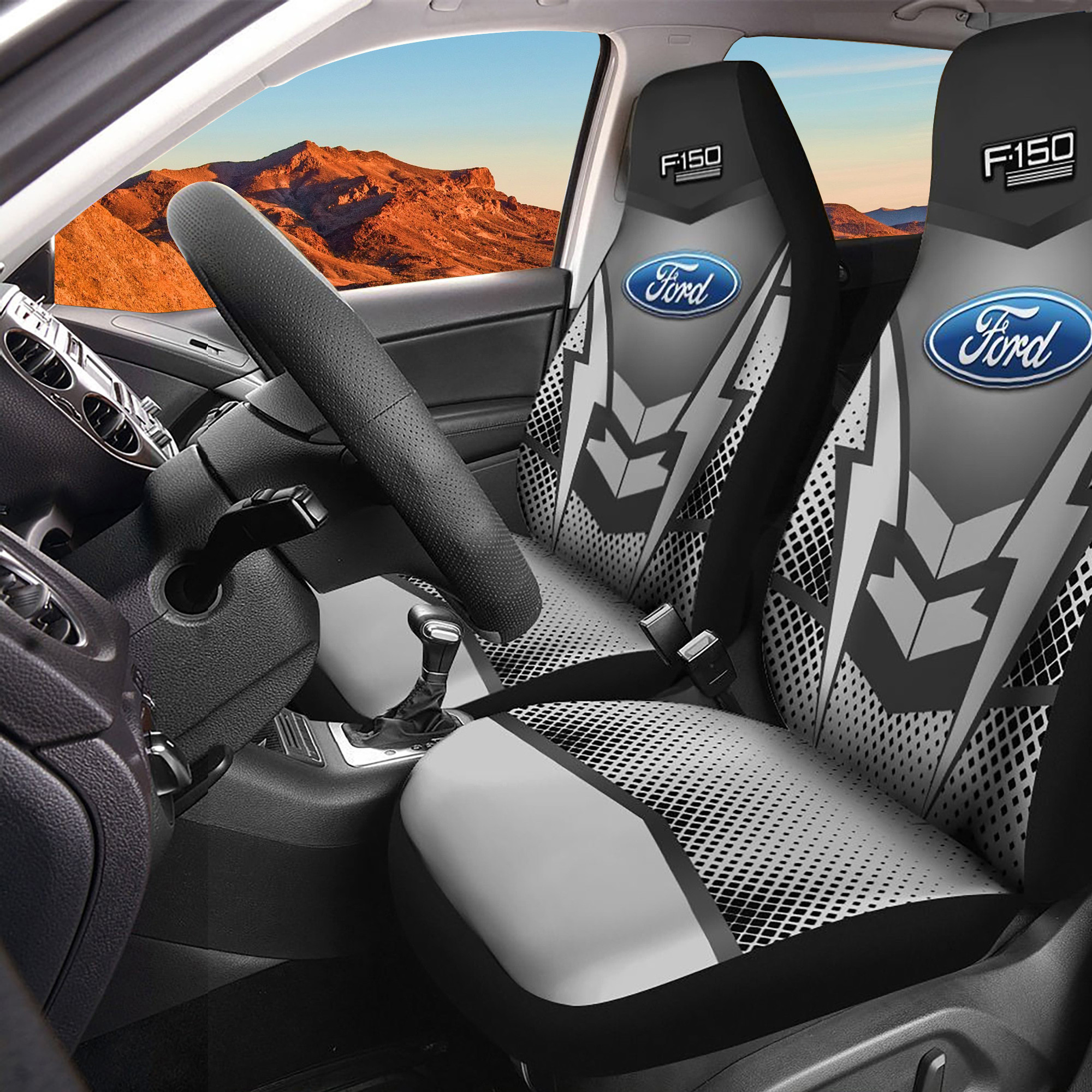 Ford F-150 Logo Car Seat Cover Set CSC3472