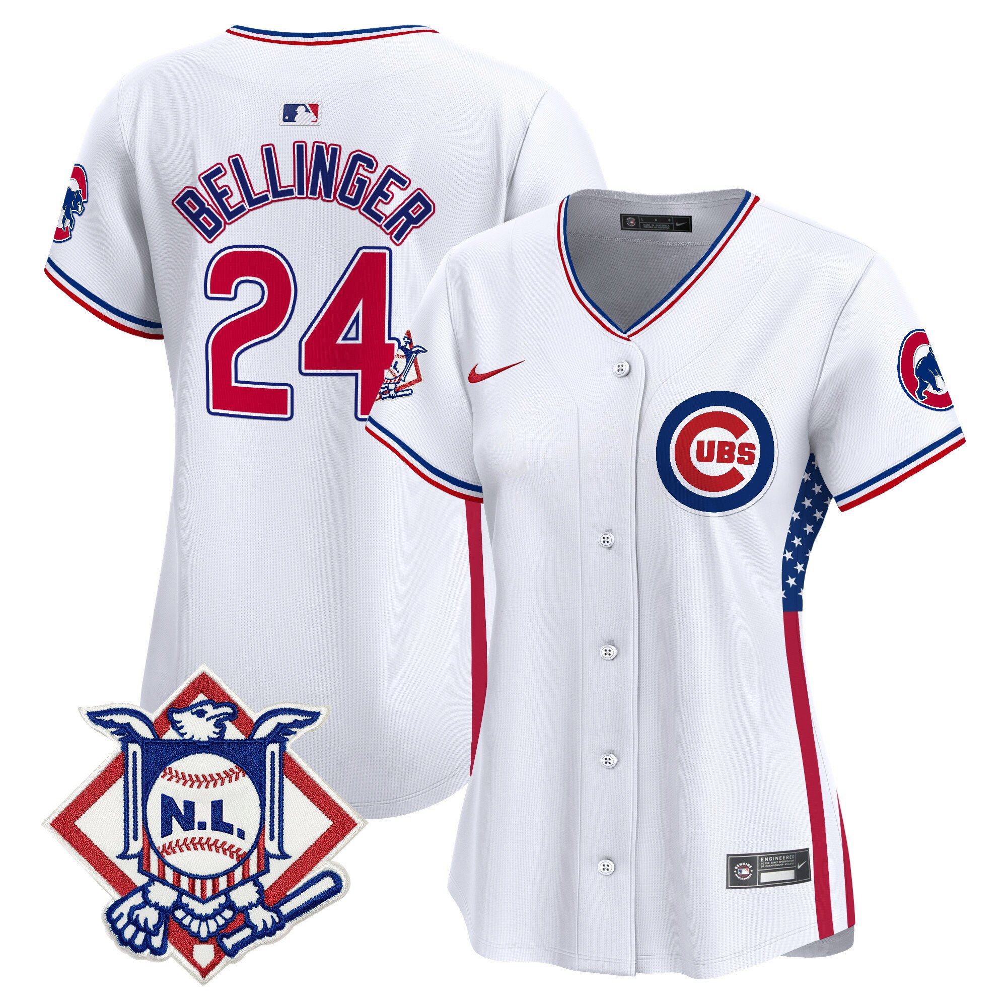 Women’S Chicago Cubs 2024 Fourth Of July Vapor Premier Limited Jersey V3 – All Stitched