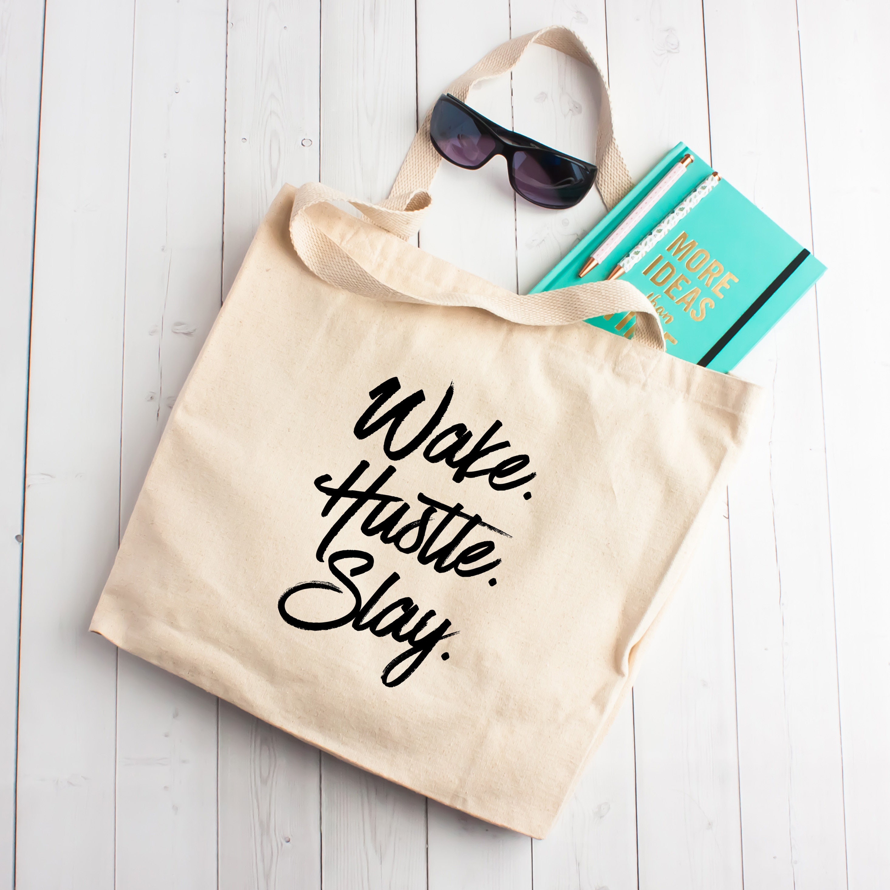 Wake Hustle Slay Tote Bag, Girl Boss Bag, Slay Bag,Girl Boss Gifts,Motivational Tote Bag,Motivational Gift,Boss Lady Gifts,Gift for Her 0305