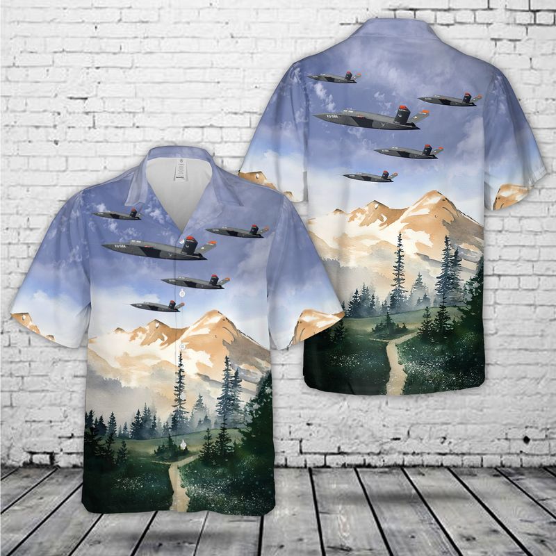 Us Air Force Kratos Xq-58 Valkyrie Hawaiian Shirt