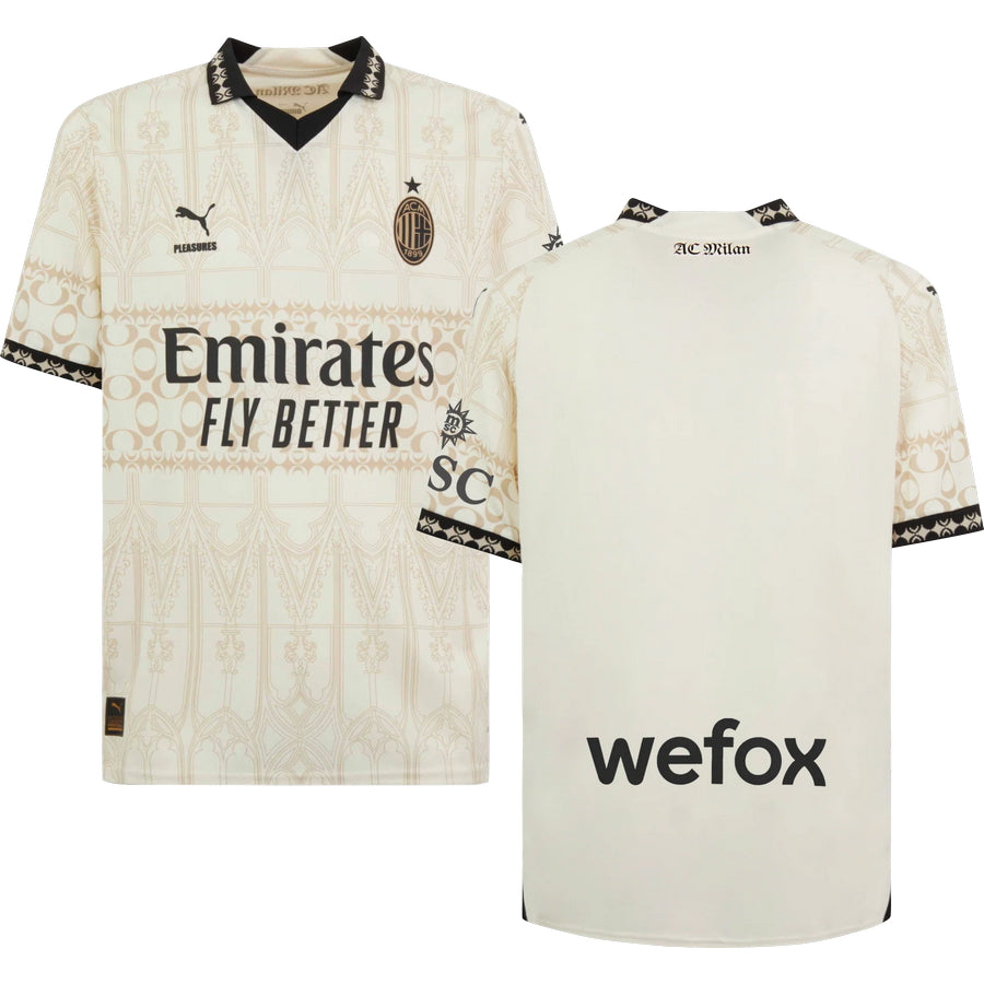 Milan Ac X Pleasures Light Version Jersey 2023/24 Men`S