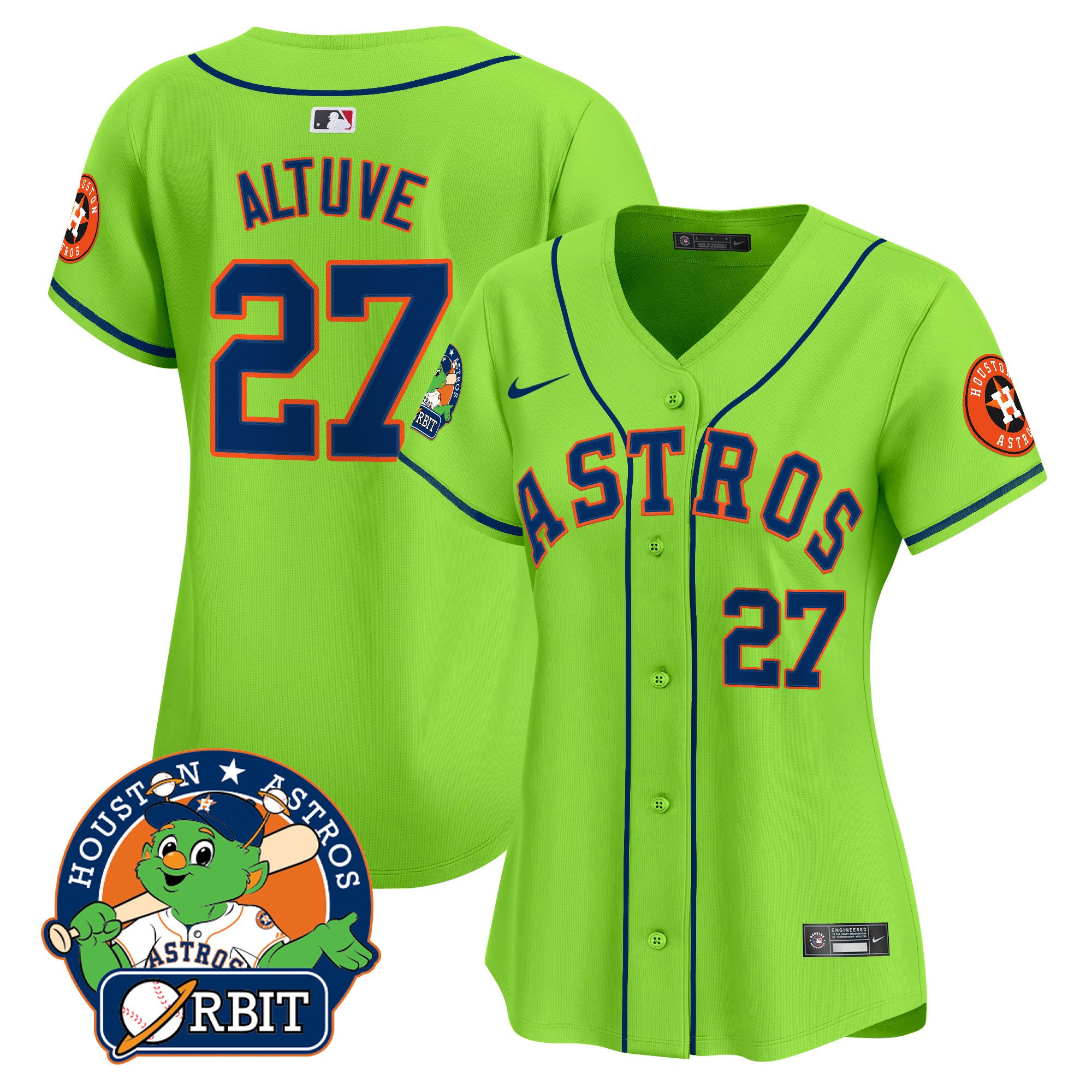 Women’S Astros Orbit Patch Vapor Premier Limited Jersey V2 – All Stitched