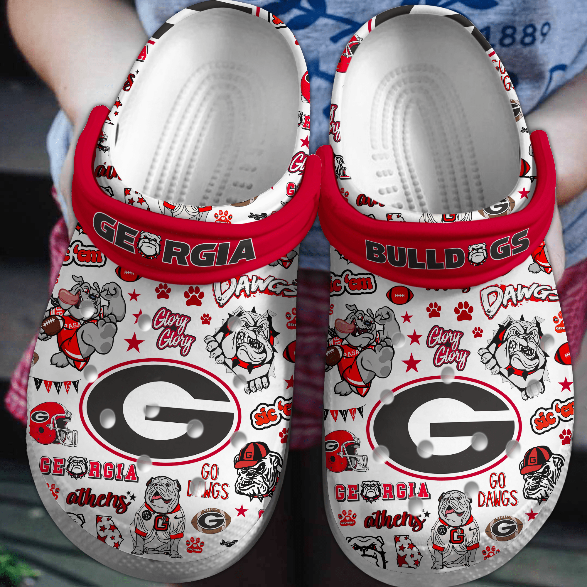 Personalized Clogs –  Georgia Bulldogs Nca2 Sport Crocs Crocband Clogs Shoes Comfortable For Men Women and Kids
