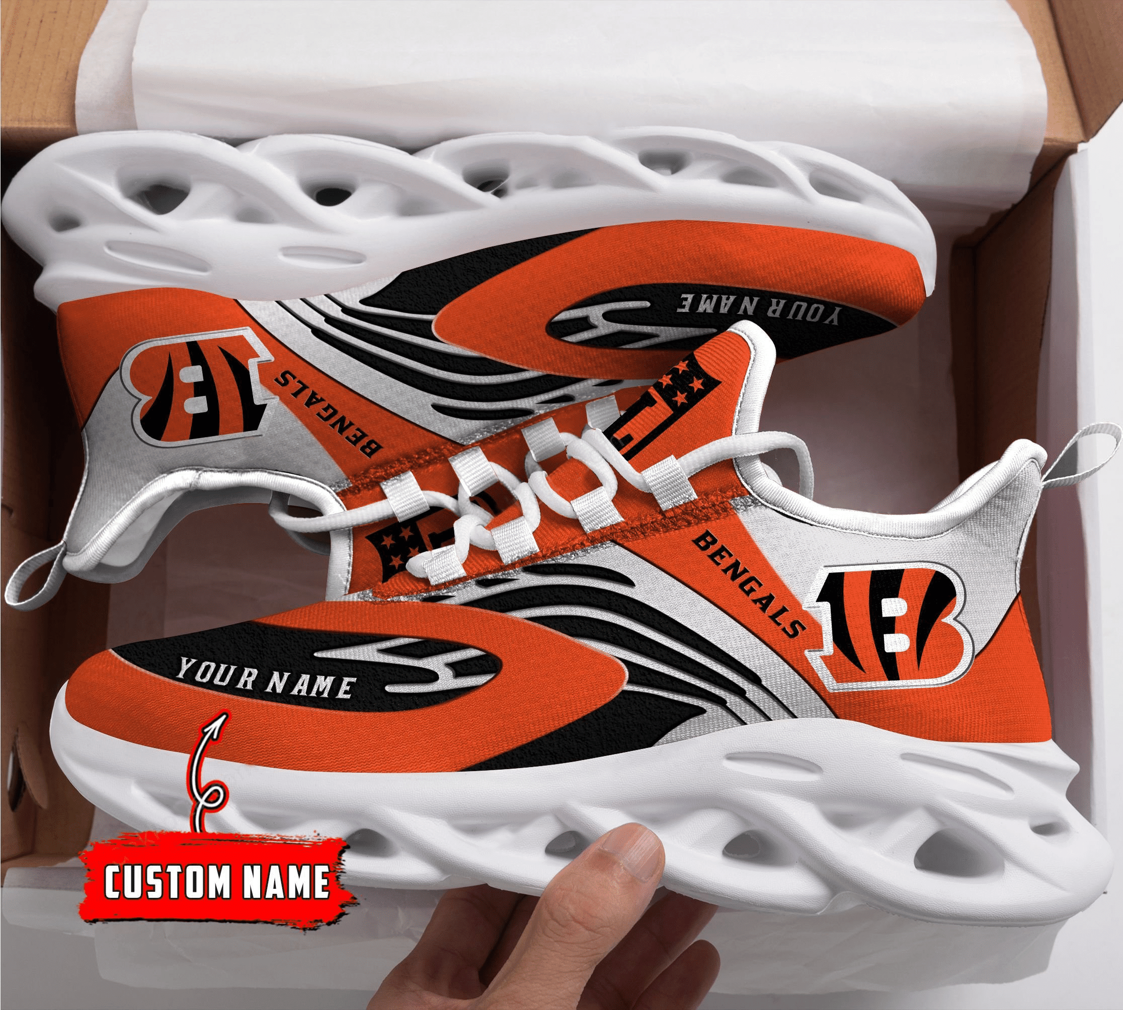 Cincinnati Bengals Clunky Sneaker Max Soul Shoes MS316