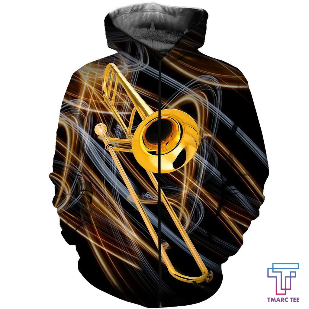 Trombone Music D Hoodie Shirt For Men And Women Hg 3D All Over Printed Custom Text Name