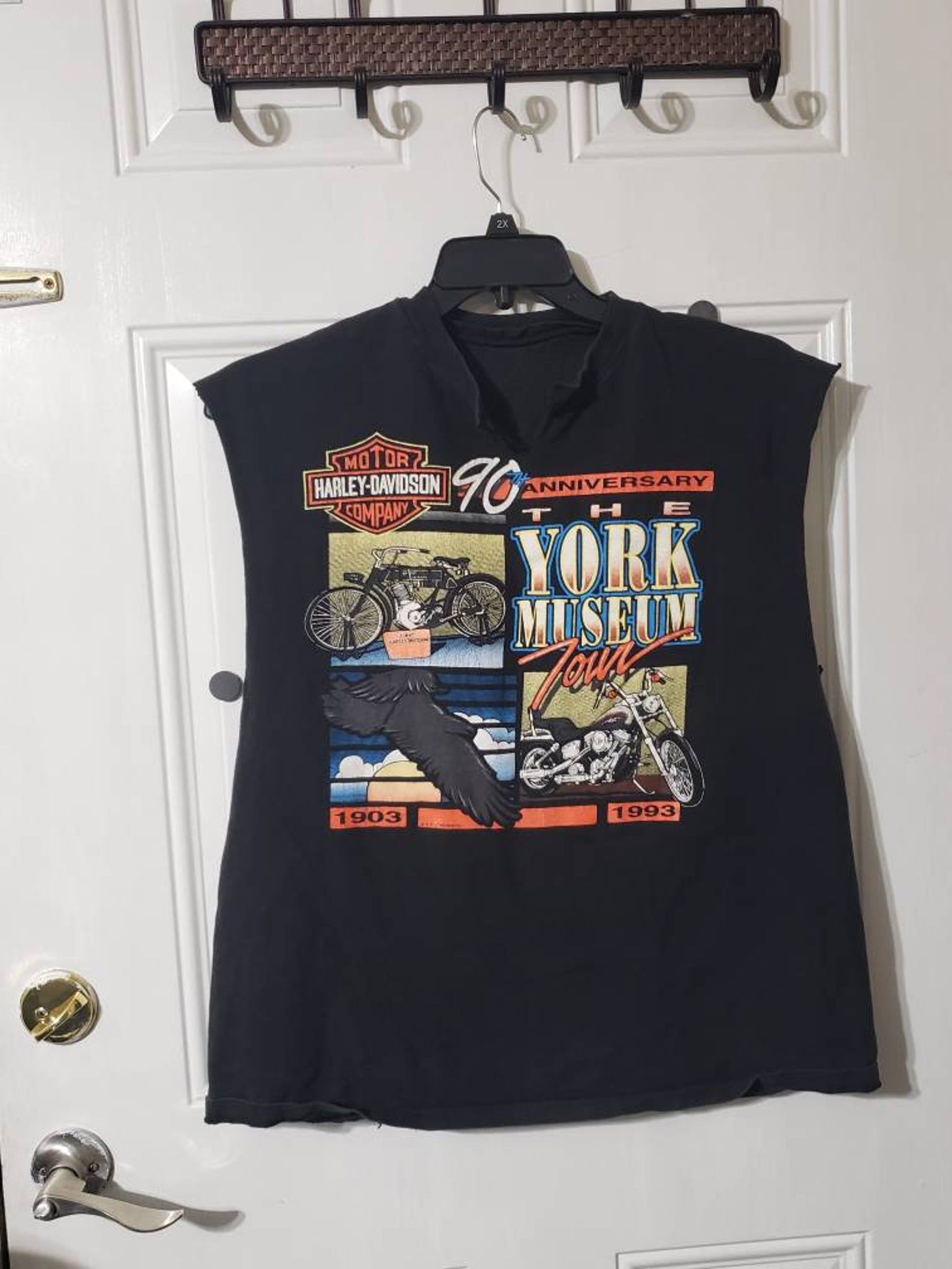 Vintage 1993 Harley Davidson Tank Top York Pennsylvania L