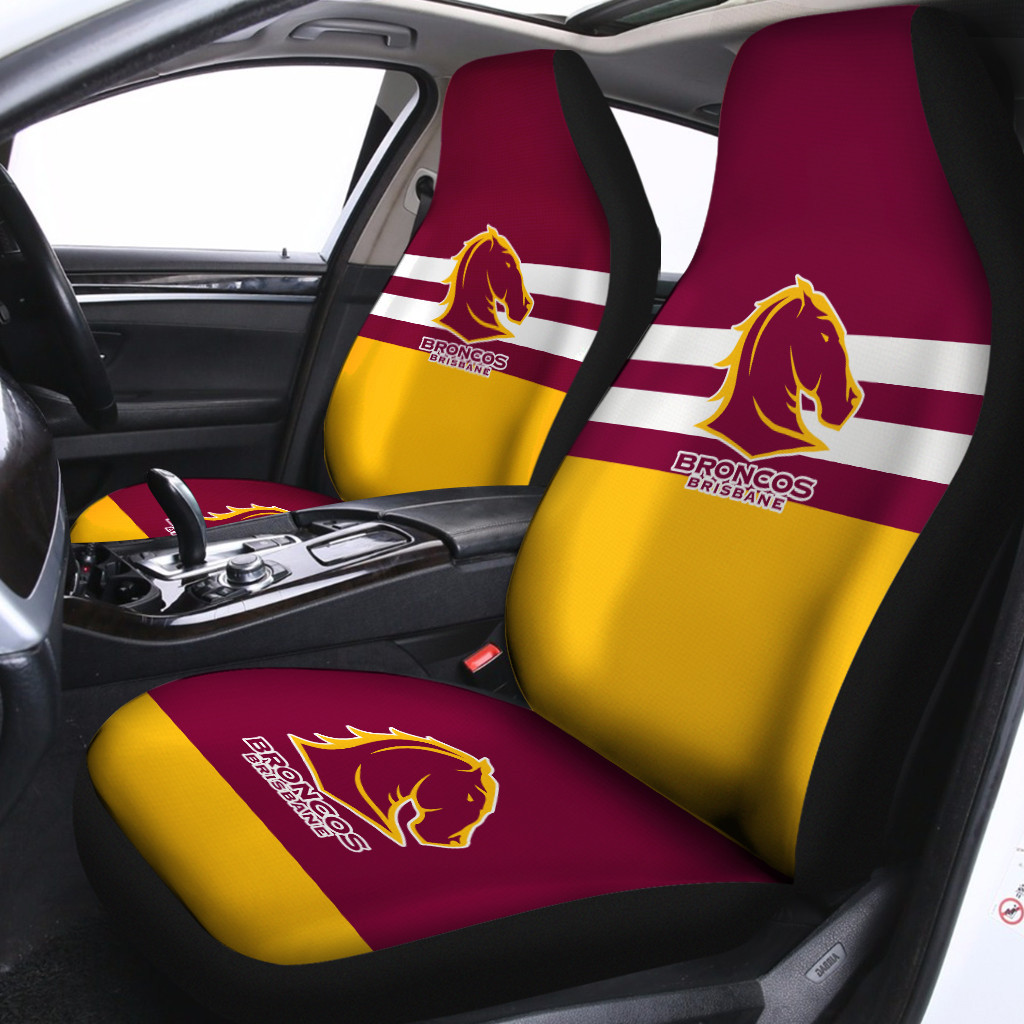 NRL Brisbane Broncos Car Seat Cover Set CSC8204