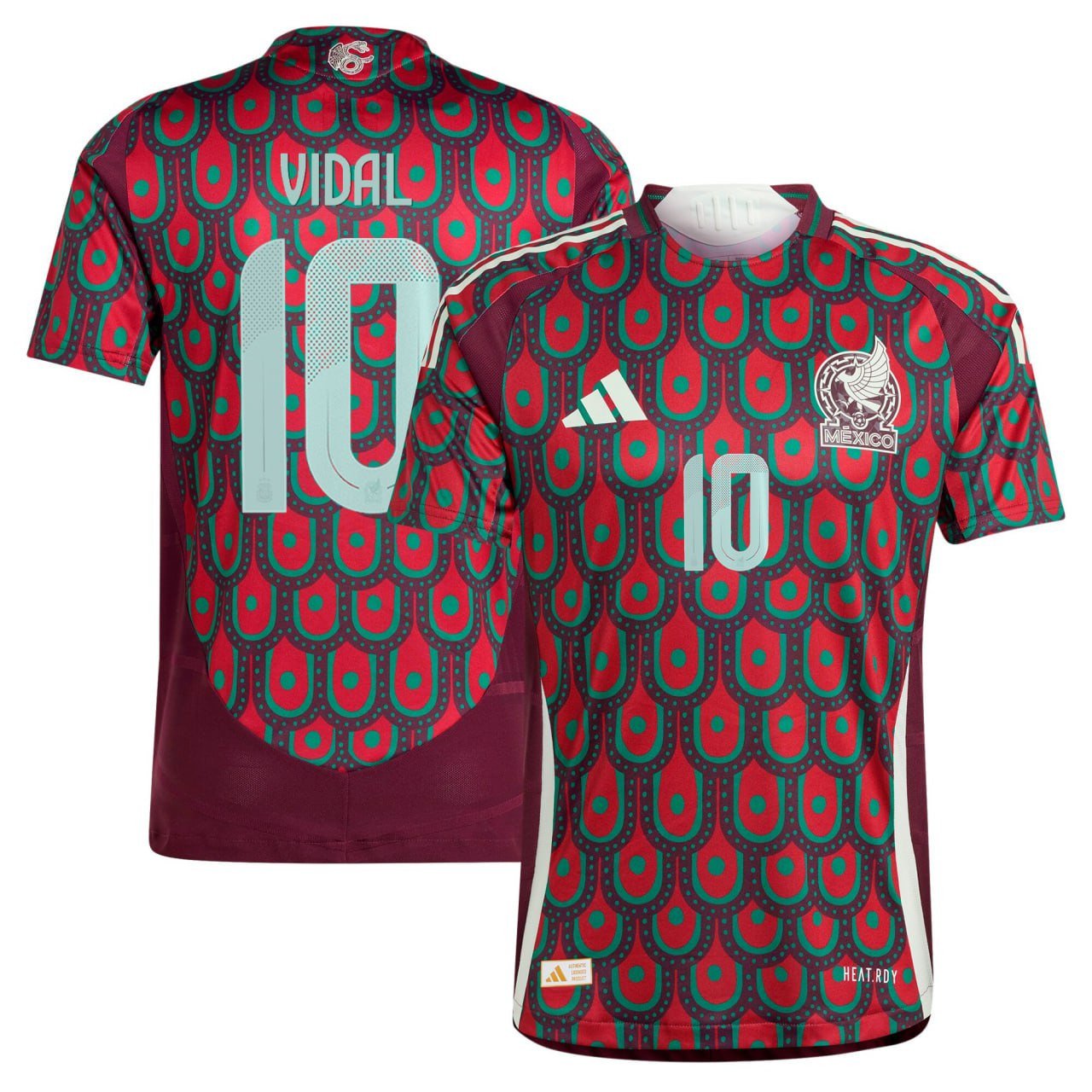 Vidal #10 Mexico National Team Burgundy 2024 Jersey