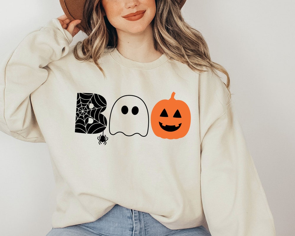Halloween Boo Sweatshirt, Halloween Ghost Sweatshirt, Halloween Pumpkin Sweatshirt, Spider Halloween Sweatshirt, Pumpkin Sweatshirt Where Art Meets Style