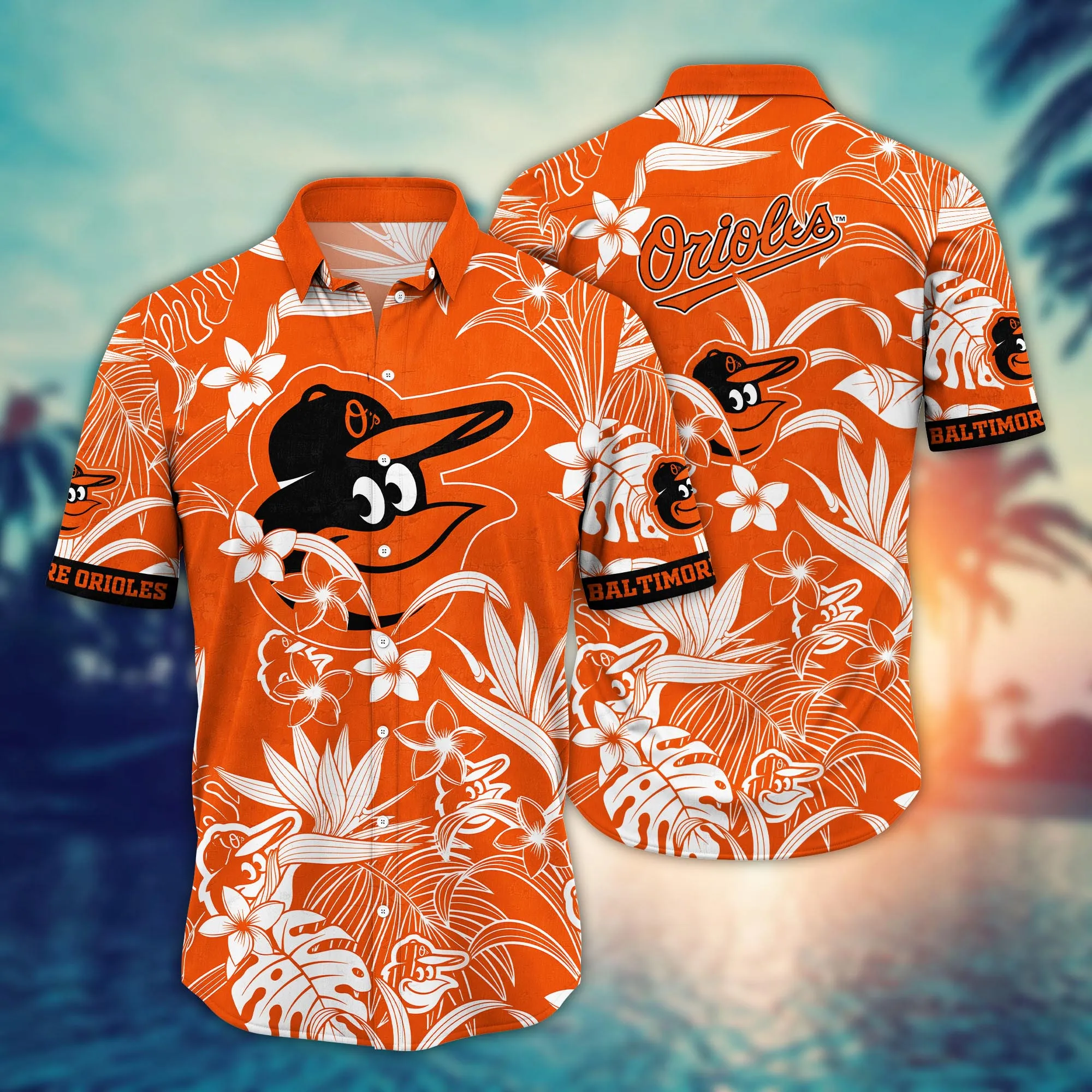 Baltimore Orioles Mlb Hawaiian Shirt Sundowntime Aloha Shirt