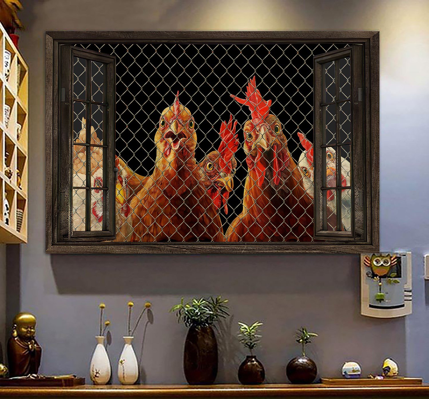 Farmer Hen Chicken Canvas Art Or Pos &hellip;