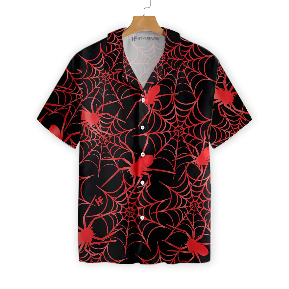 Creepy Spider Halloween Hawaiian Shirt, Halloween Shirt, Halloween Shirt Summer 2024 Design By Hautehalo Fashion