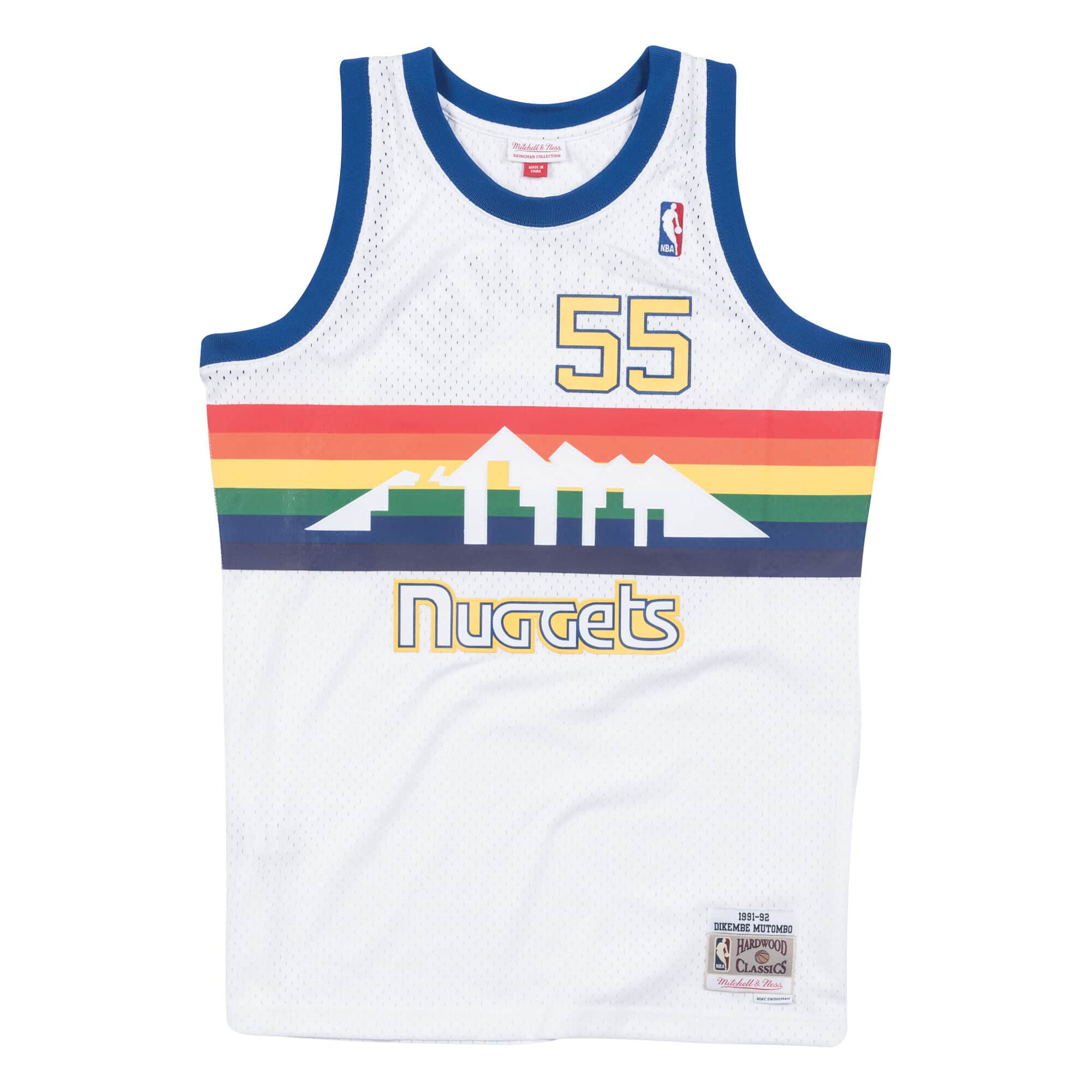 Mitchell & Ness Swingman Jersey Denver Nuggets 1991-92 Dikembe Mutombo ...