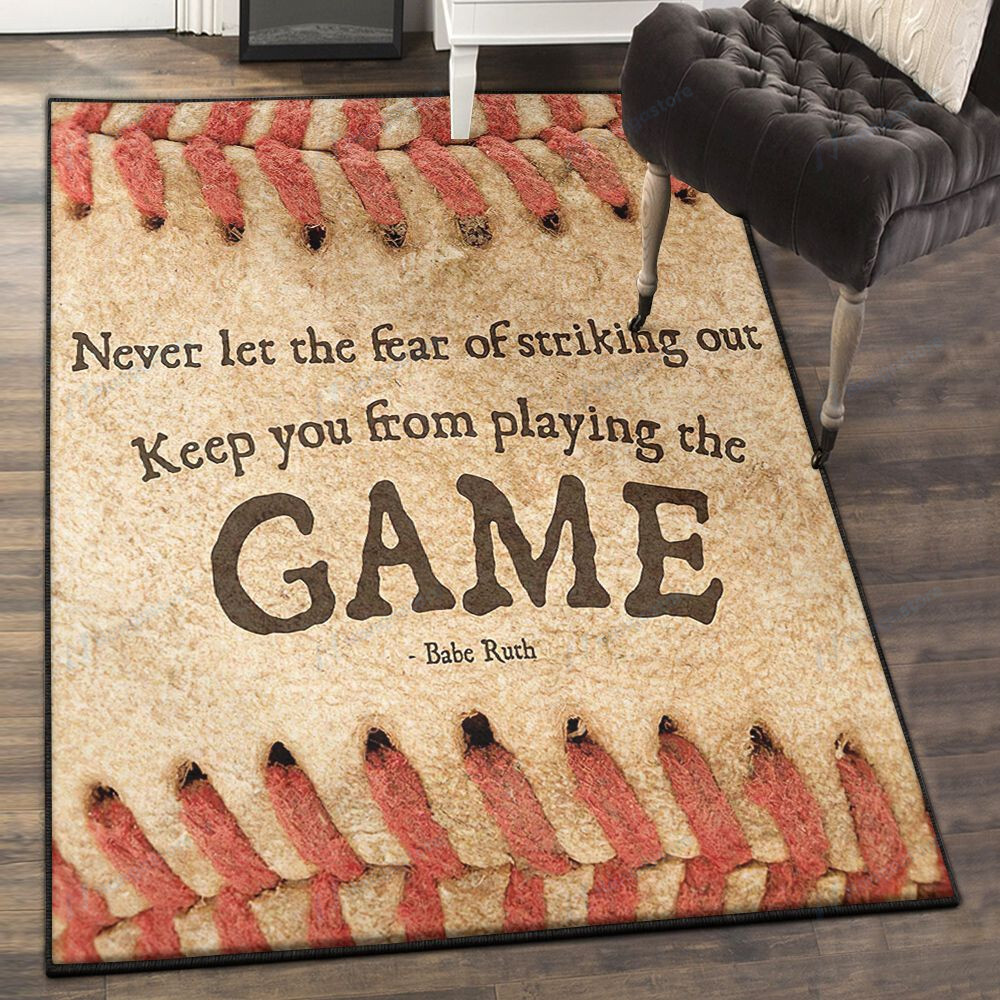 Home Run Dining Room Rug Baseball Area Rectangle Rugs Carpet Living Room Bedroom Availablerug Store