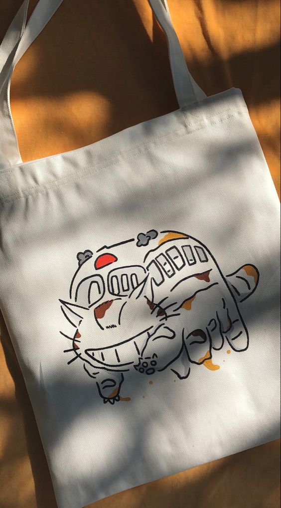 Tote bag Totoro, pintada a mano tote bag