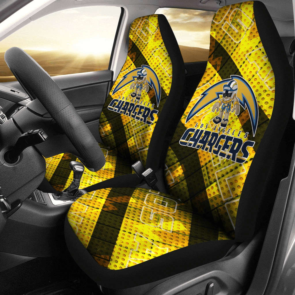 Los Angeles Chargers American Football Team La Chargers Chibi Rusher On Hawaii Vacation Car Seat Cover Set CSC4683