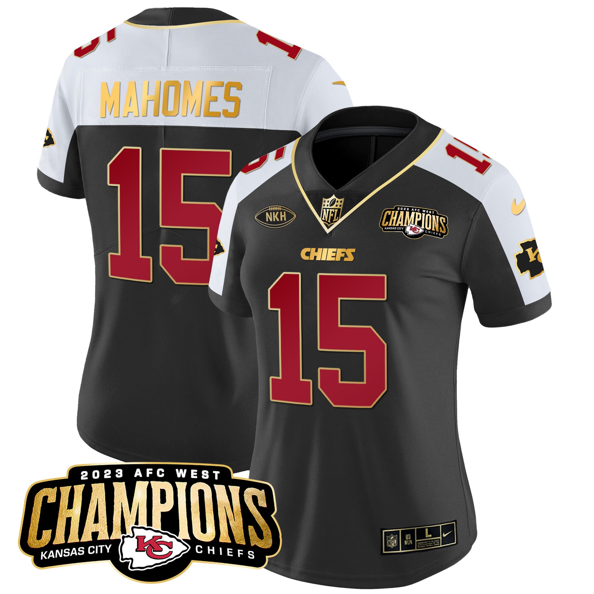 Women’S Chiefs 2023 Afc West Champions Patch Vapor Limited Jersey – All Stitched