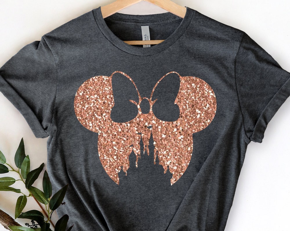 Disney Family Shirt,Disney Shirt For Women,Disney Ear Shirt,Disney Mickey Silhouette Shirt,Tshirt For Kids.Disney Glitter Minnie Shirt Blueshirtfarm
