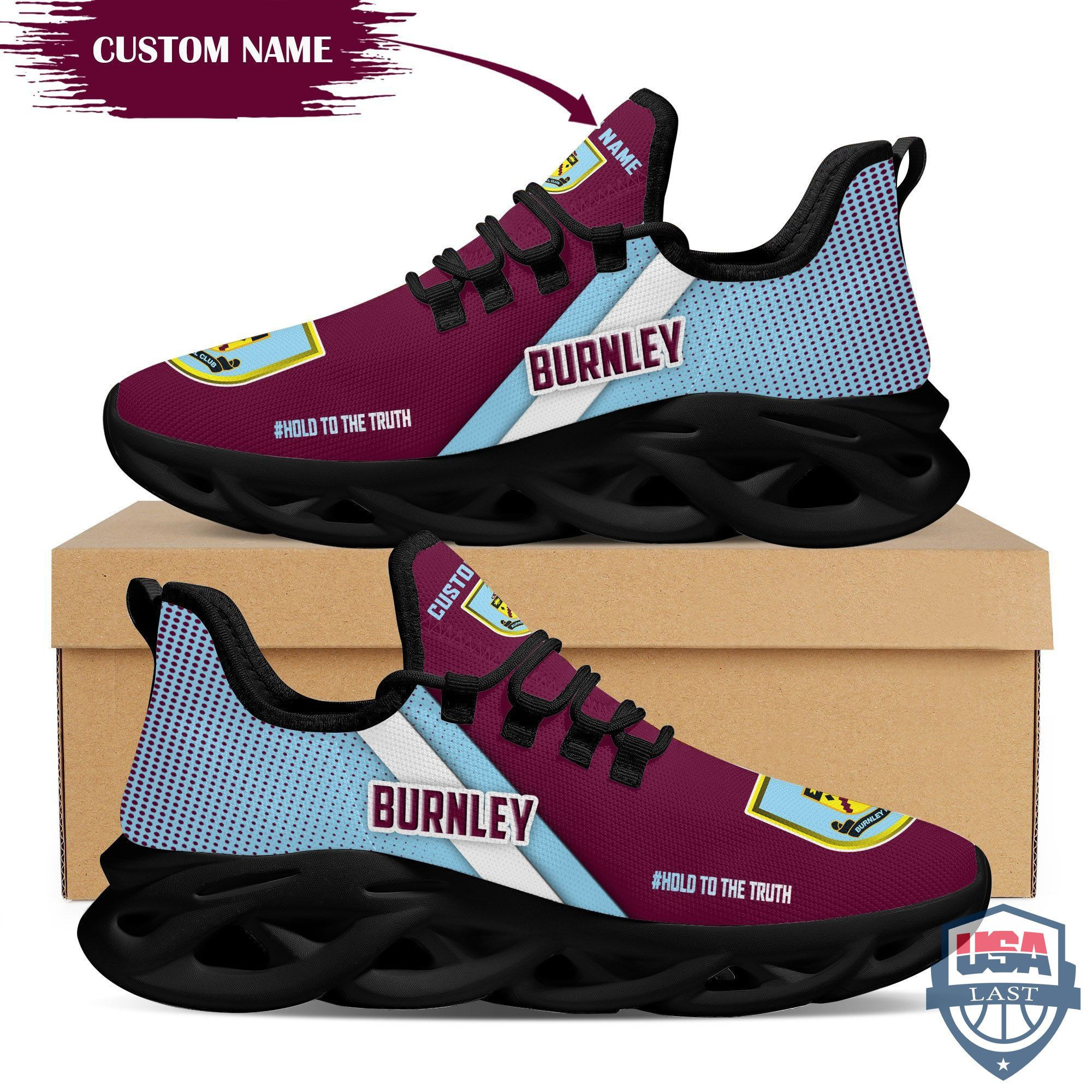 Burnley Custom Name Max Soul Shoes