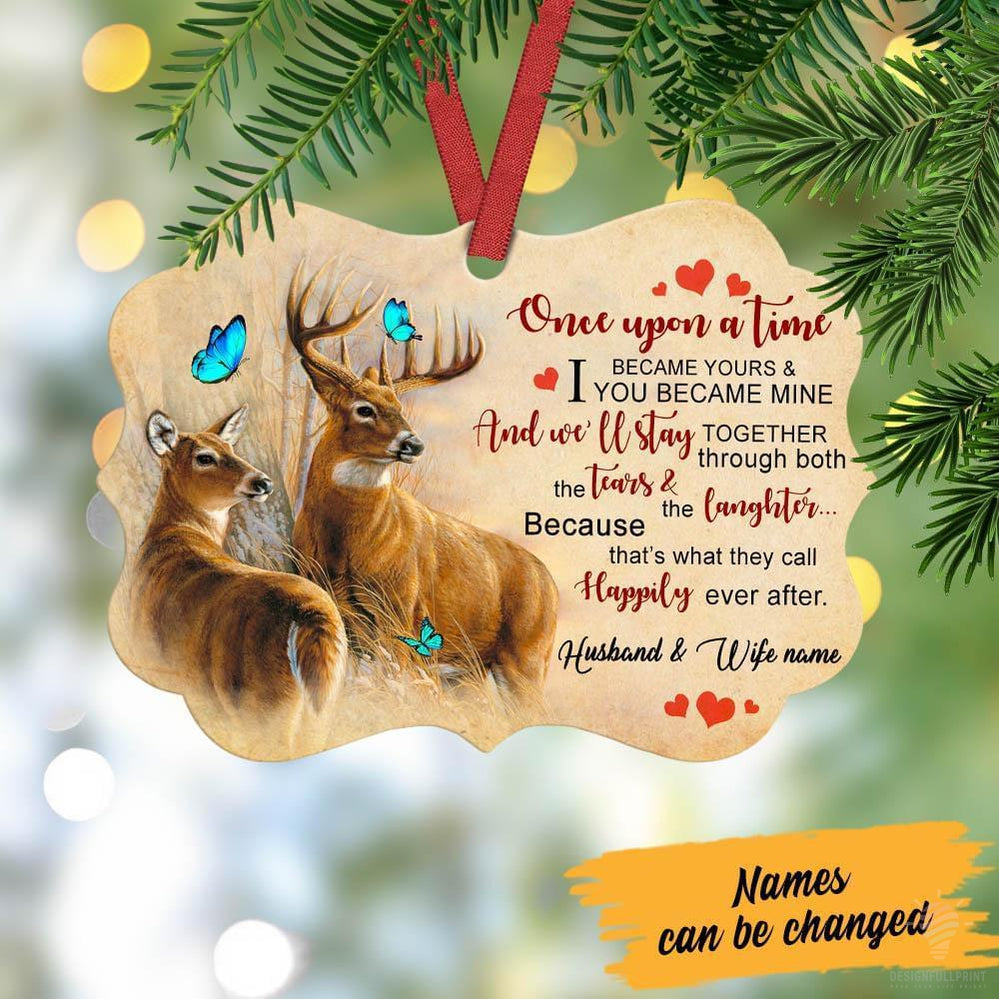 Deer Couple Personalized Ornament Or …