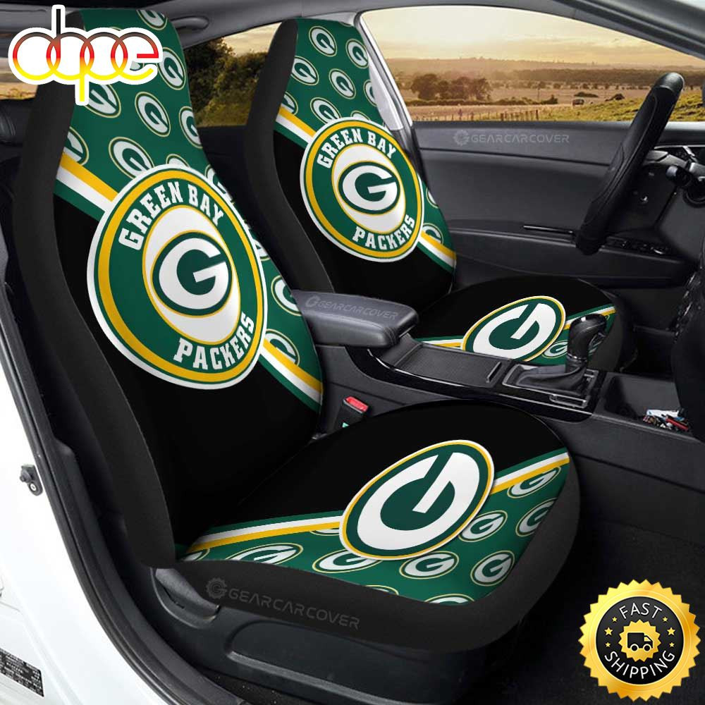 Green Bay Packers Customized Car Seat Cover Set For Fans CSC4724