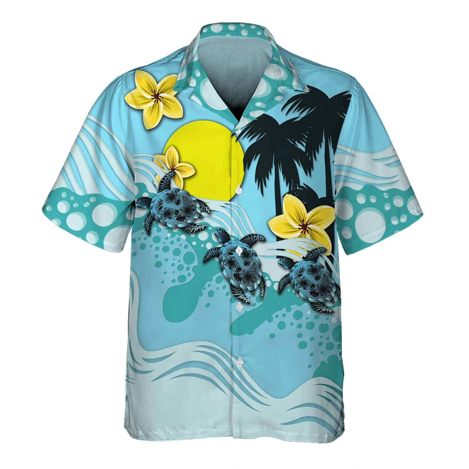 Sun And Turtle 3D Hawaiian Shirt, Turtle Hawaiian Shirt For Men And Women