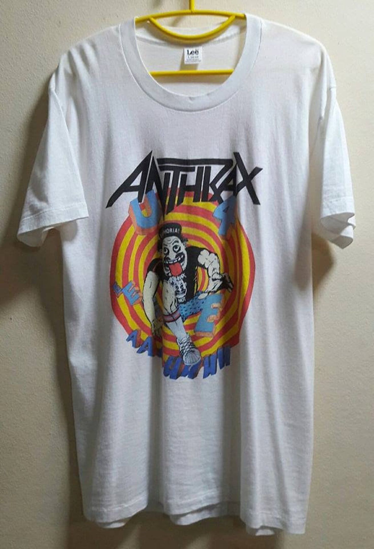 Vintage Anthrax State Of Euphoria Heavy Metal Concert Tour Fanclub T-Shirt L