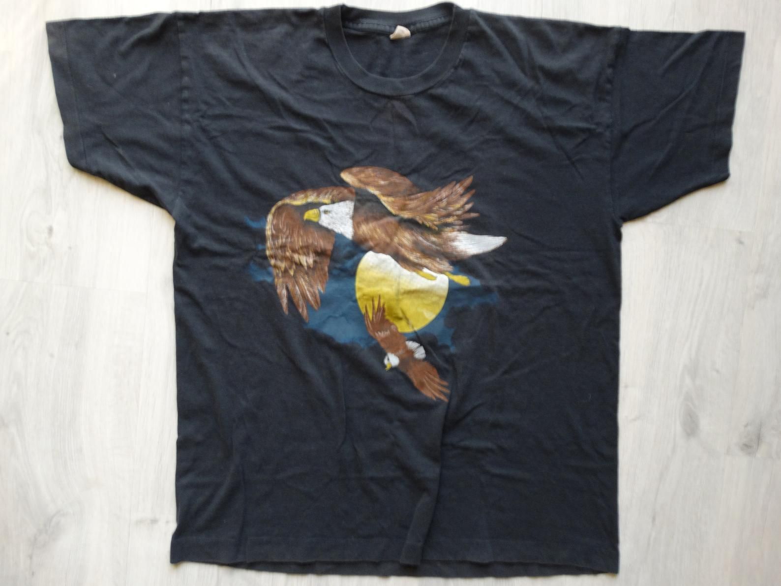 Vintage 80S Soaring Eagle Single Stitch Biker Shirt Harley Davidson Style