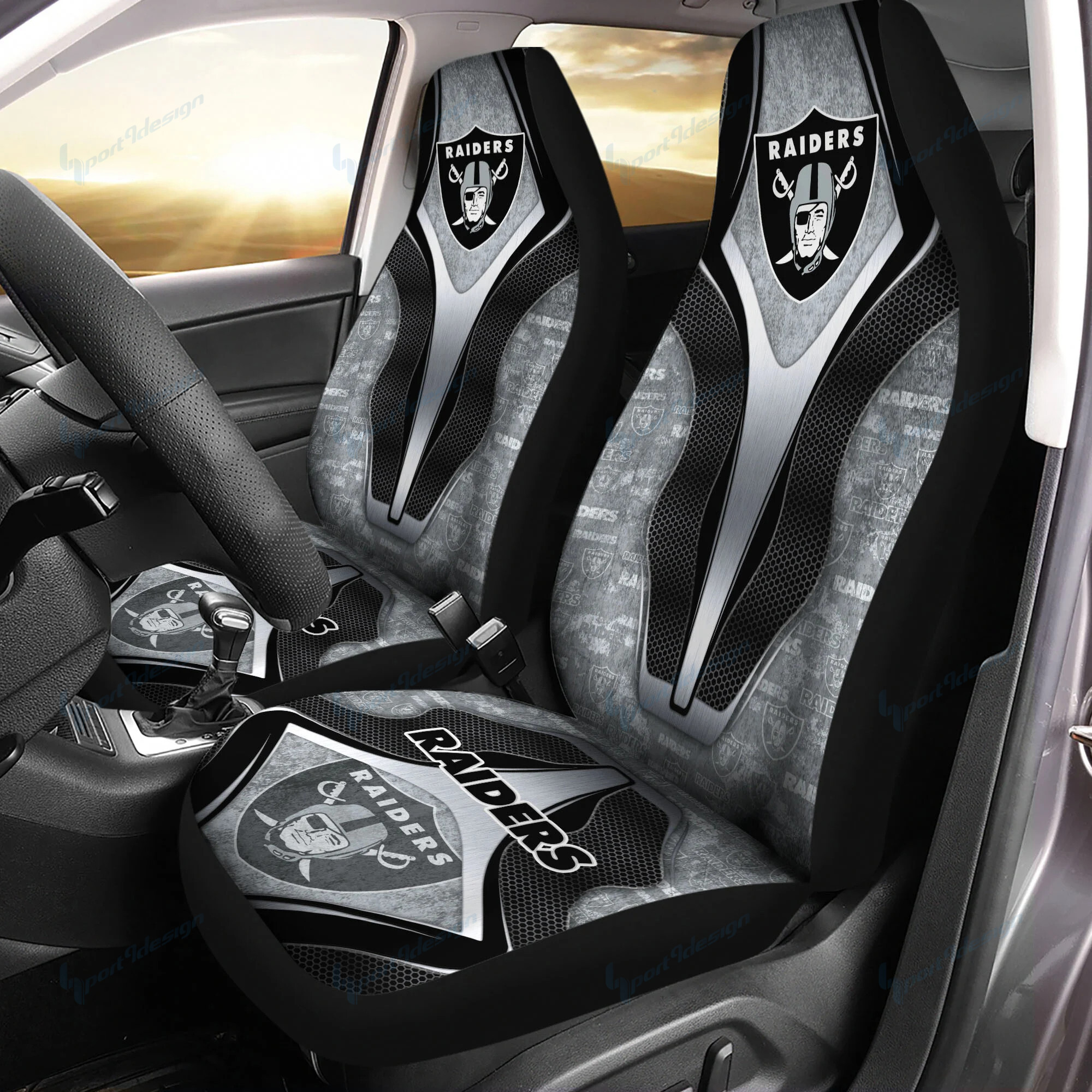 Las Vegas Raiders Car Seat Cover Set CSC1095