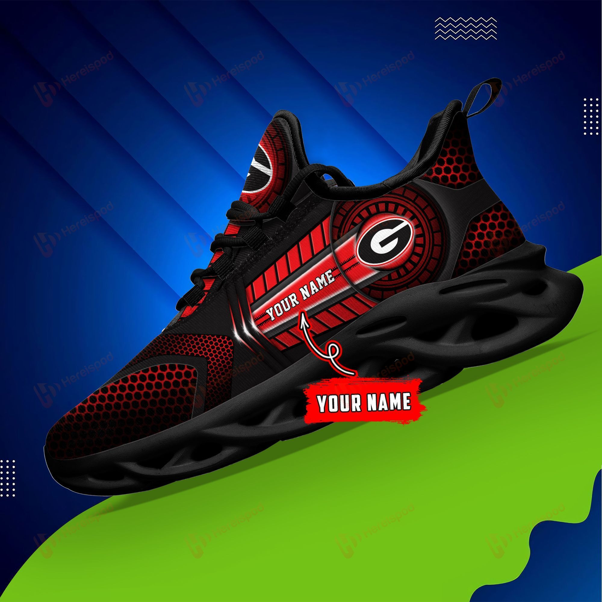 Georgia Bulldogs Personalized Max Soul Shoes T200921