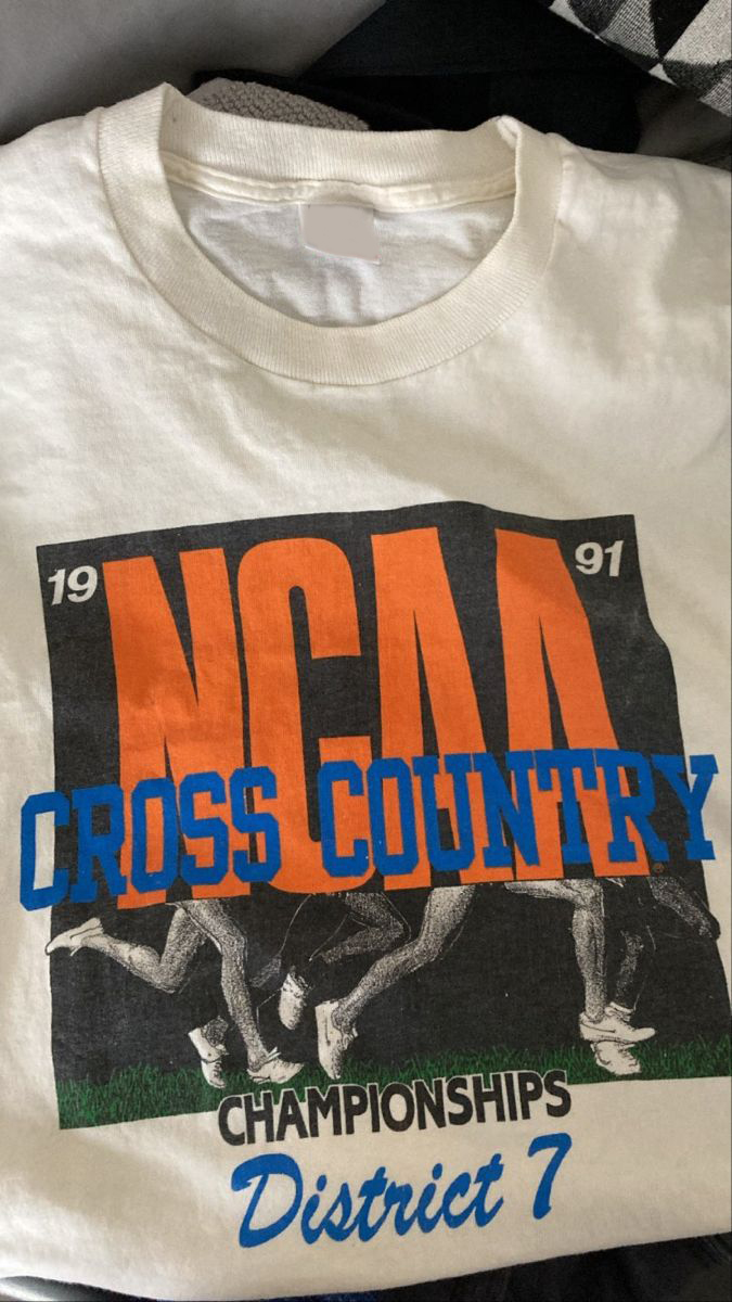 Vintage Running NCAA 1991 Cross Country Marathon Championships District 7 Tee Shirt Outfits