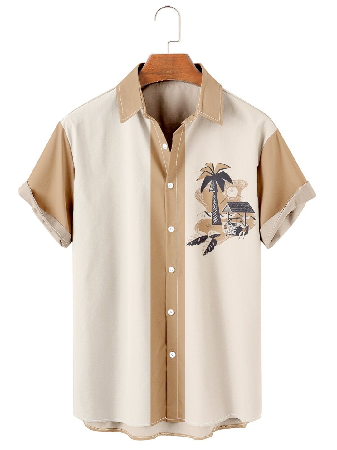 Men’S Casual Hawaiian Graphic Print Casual Lapel Shirt