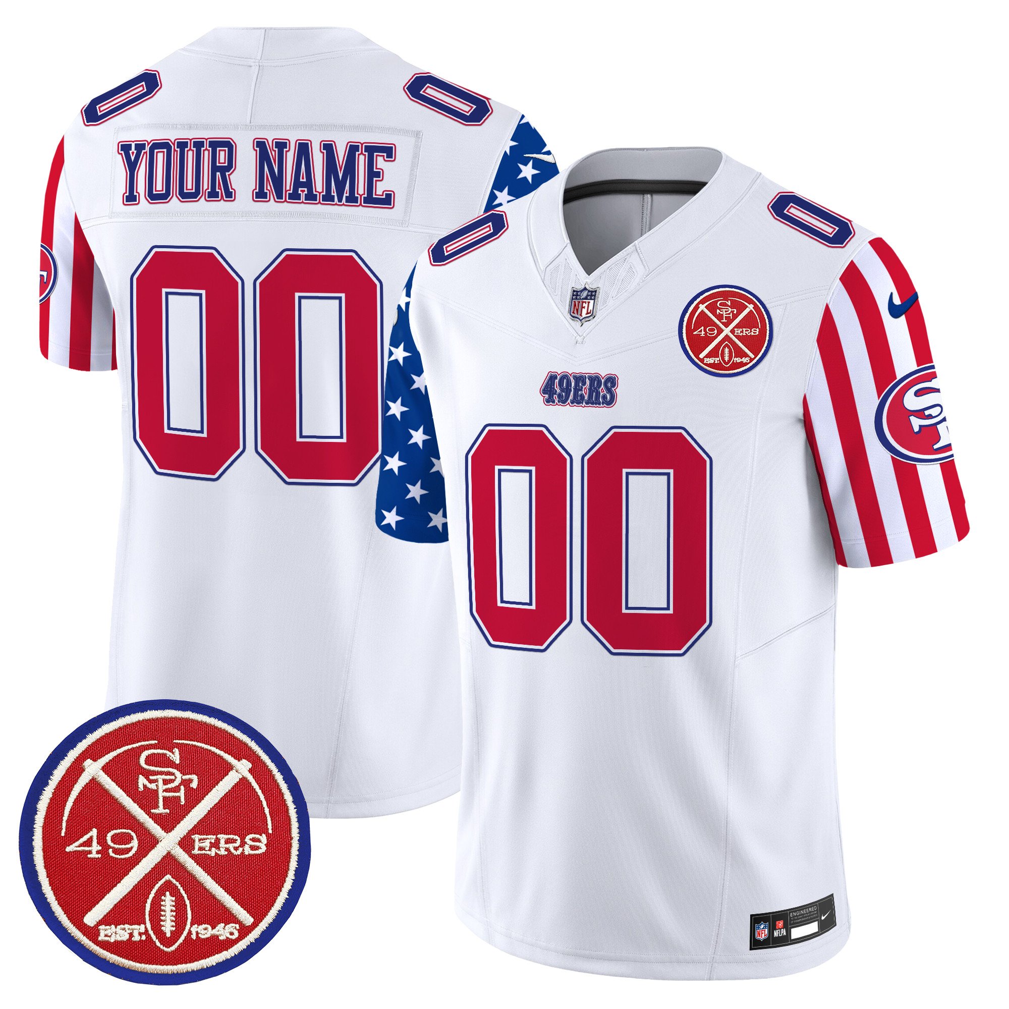 49Ers American Style Vapor Limited Custom Jersey – All Stitched