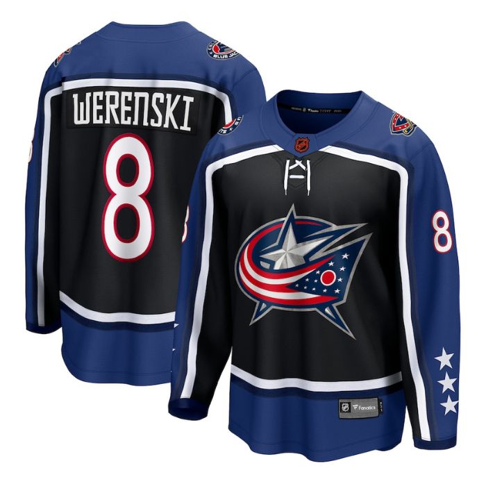 Zach Werenski Columbus Blue Jackets Breakaway 2023 Player Jersey – Black