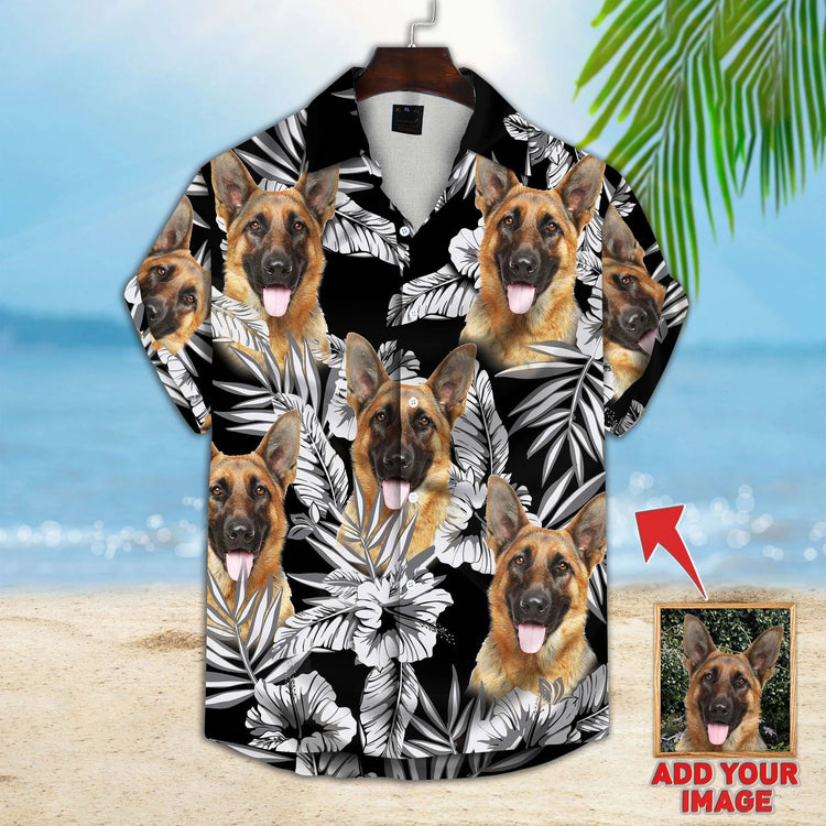 Custom Photo Dog Floral Pattern Aloha Hawaiian Shirt, Gift For Dog Lovers, Summer Dog Hawaiian Shirt For Men, Women