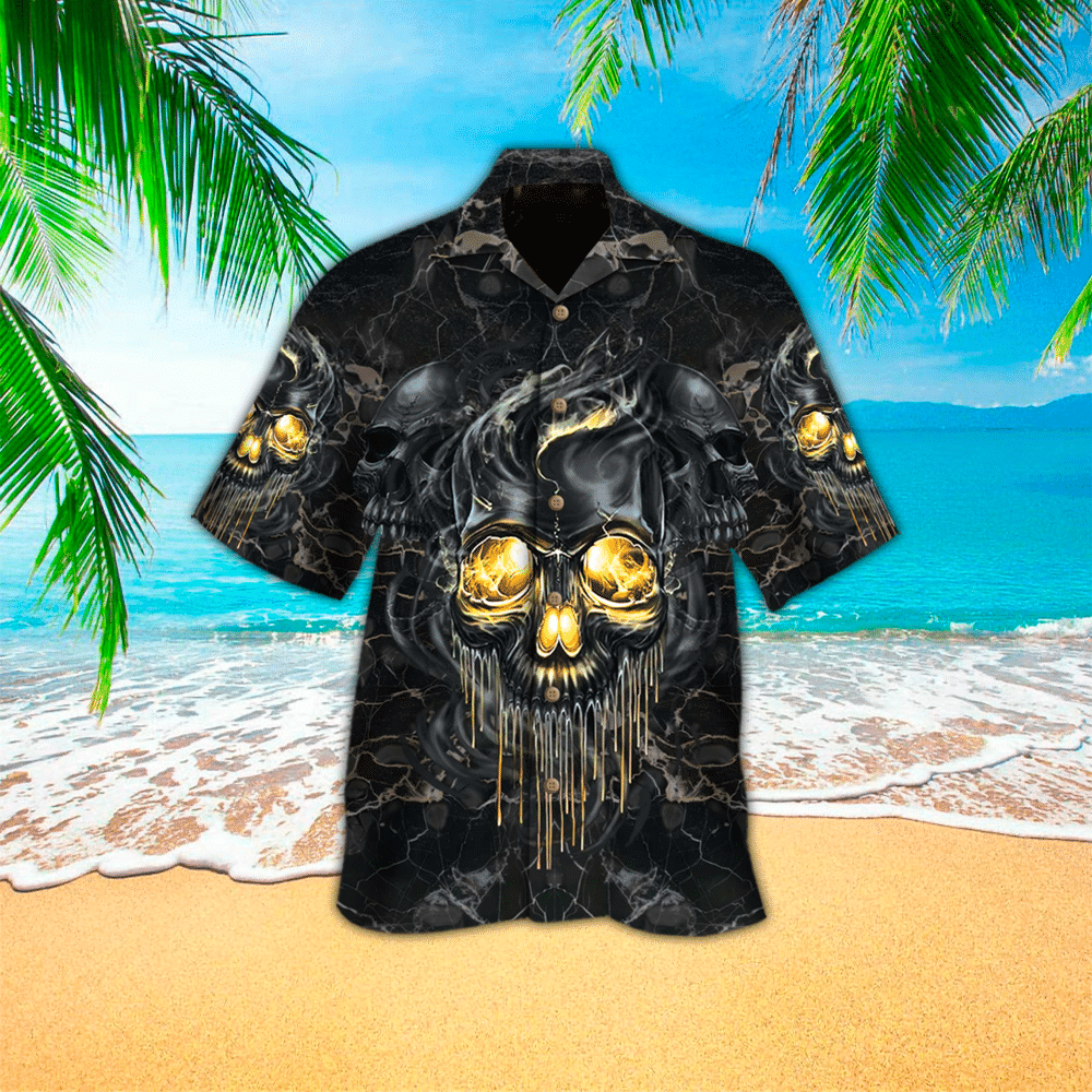 Skull Hawaii Shirt, Perfect Hawaiian Shirt For Skull Lover, Hawaiian Shirt For Men