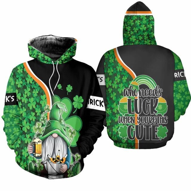 Happy St Patrick’S Day Gnome Loves Beer Hoodie St Patrick’S Clothes Ht