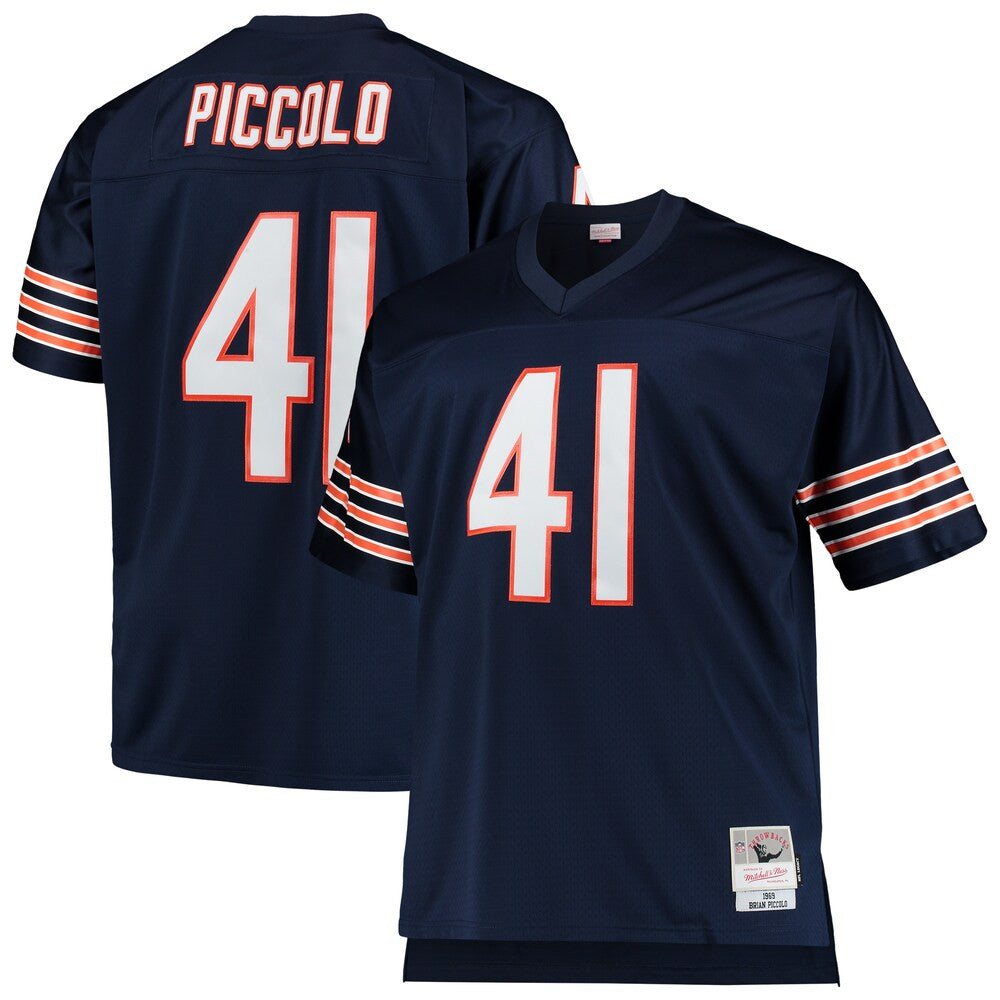 Men’S Chicago Bears Brian Piccolo Mitchell & Ness Navy Big & Tall 1969 ...