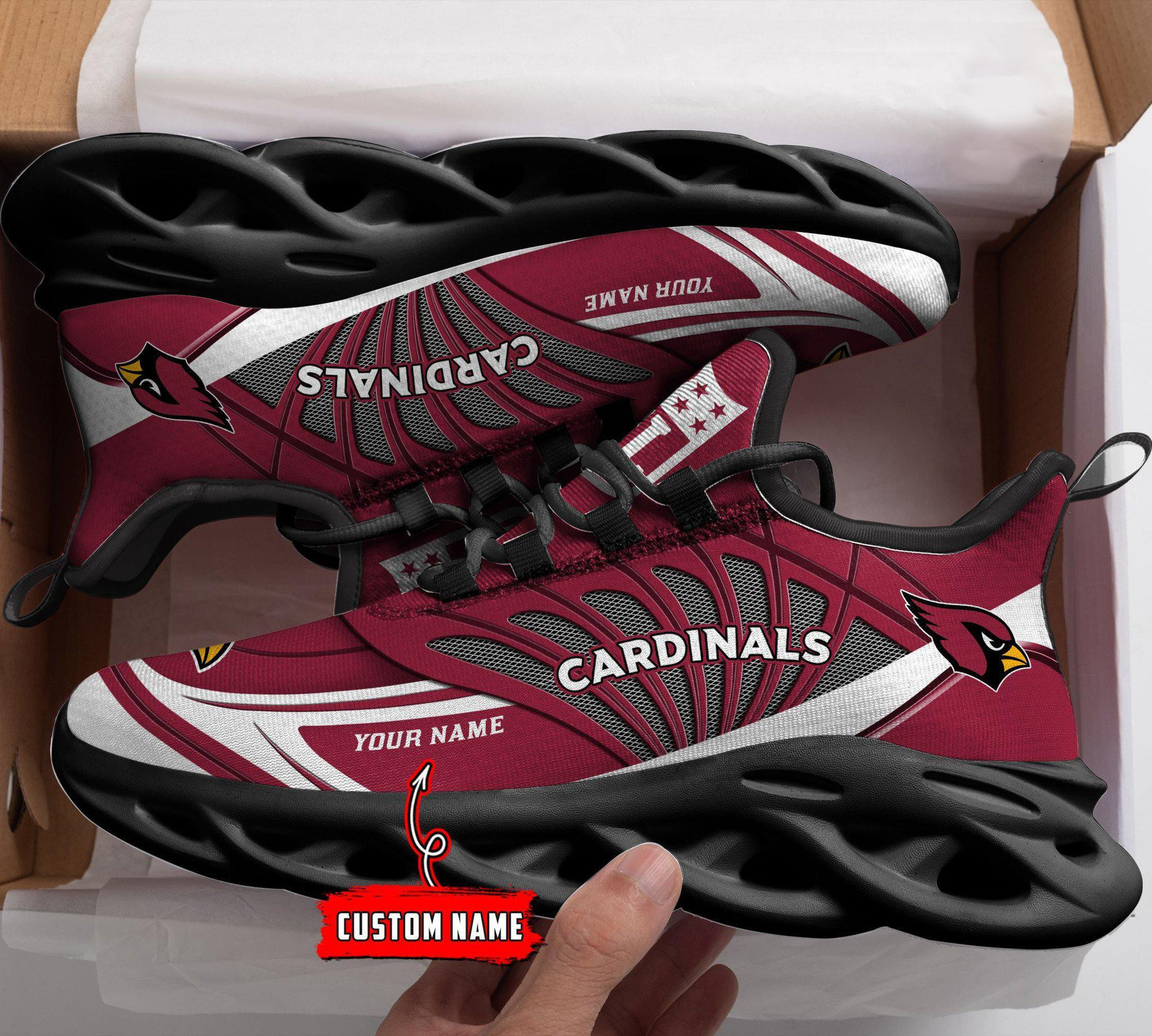 Arizona Cardinals Personalized Max Soul Chunky Sneakers MS3176