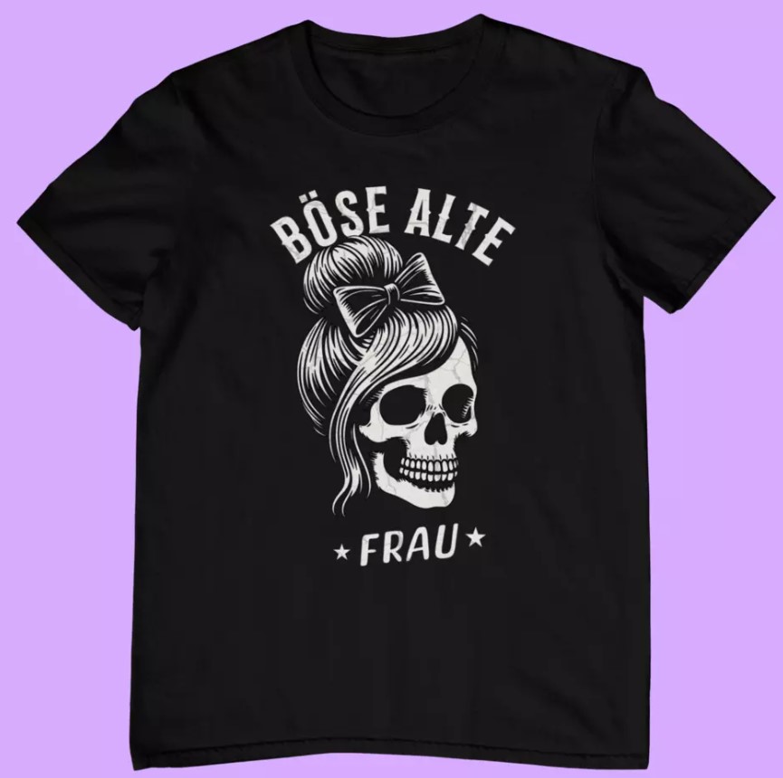 Evil Old Woman Biker Bose Alte Frau Shirt Outfit