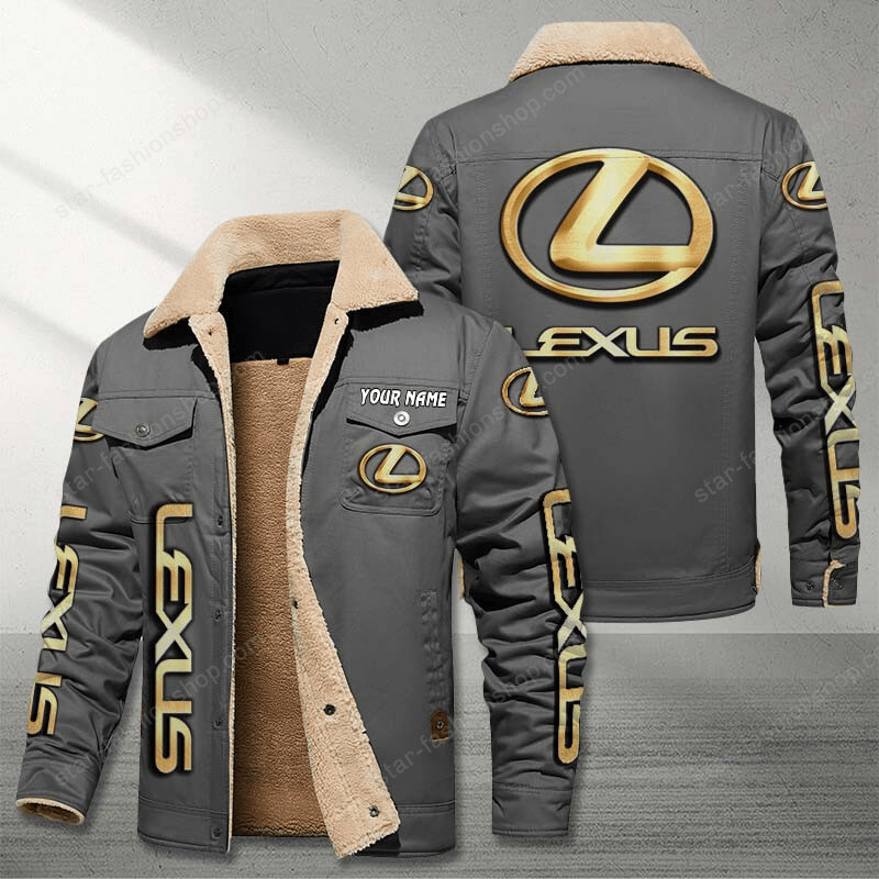 Lexus Gray Custom Name Stand Collar Jacket