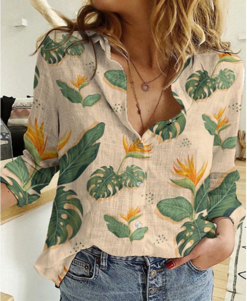 Love Hawaii -Zcl132 Linen Shirt Qdh