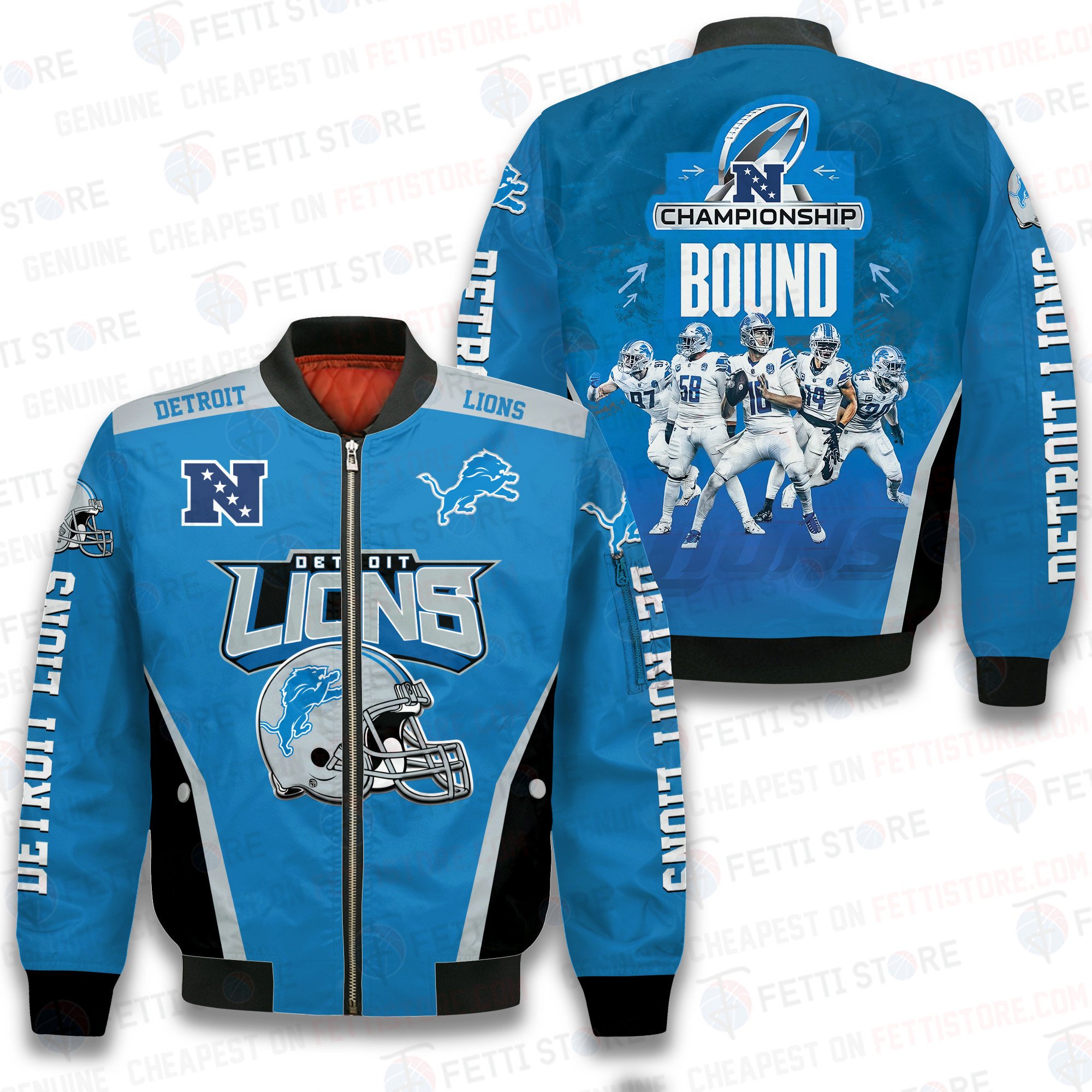 Detroit Lions National Football League Bomber Jacket STM BJ1979