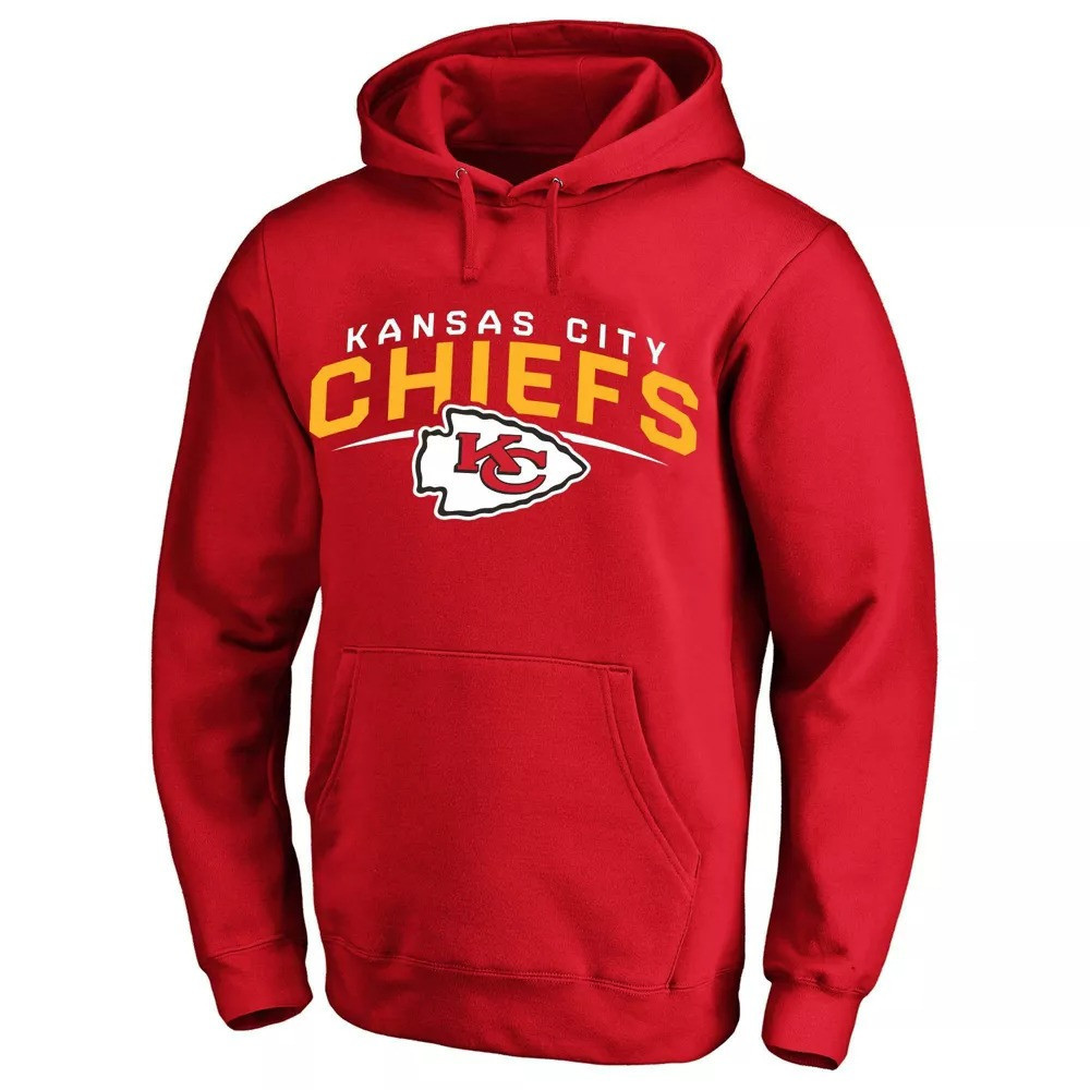 Kansas City Chiefs Football Team Name And Logo On Red 2D Hoodie