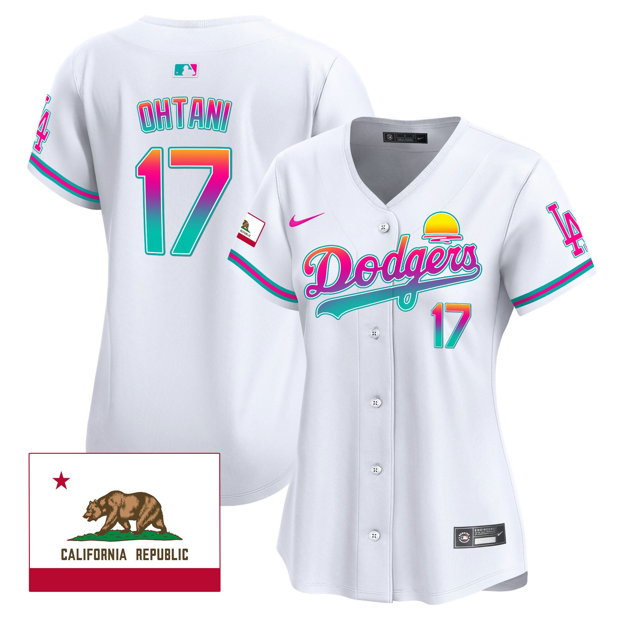 Women’S Dodgers 2024 Los Angeles City Style Vapor Premier Limited Jersey – All Stitched