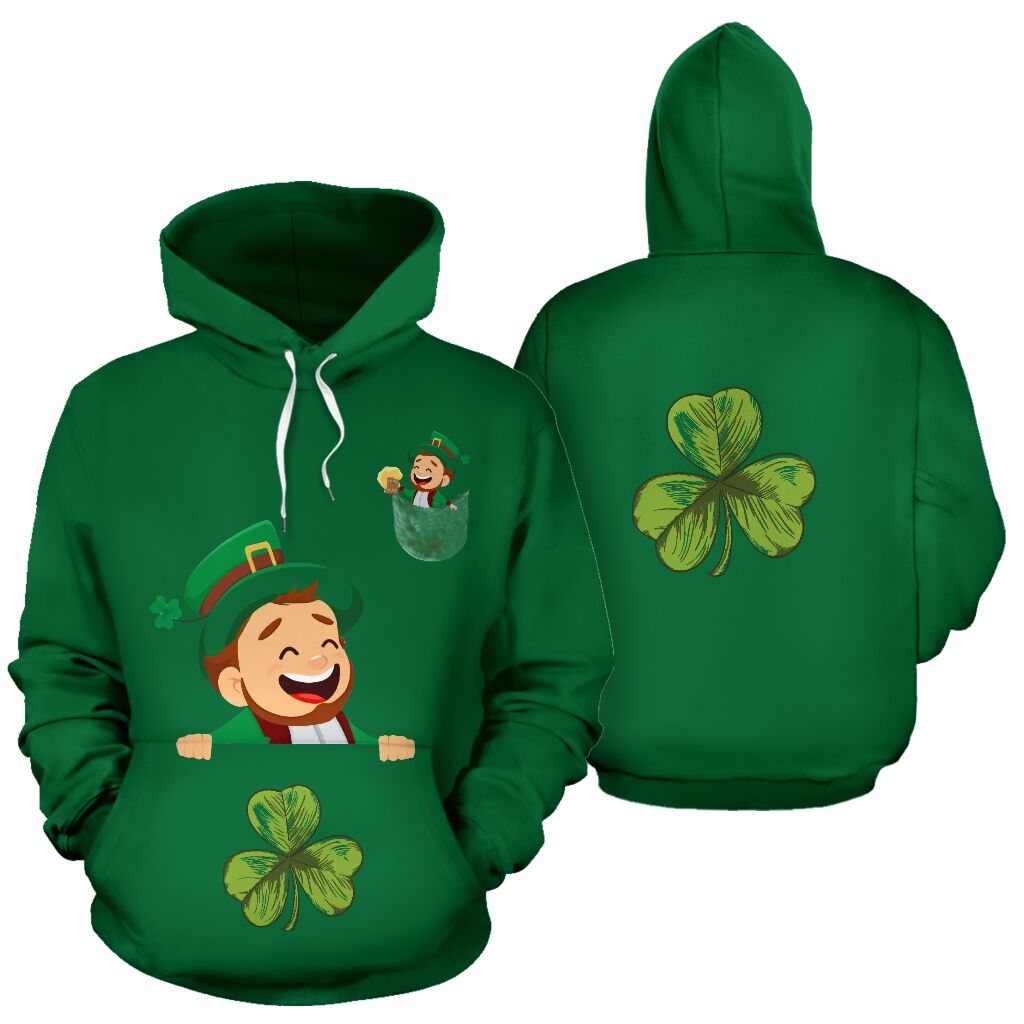 Irish In Two Pocket Full Hoodie Irish All Over Print Thicken Pullover Fleece Hoodie